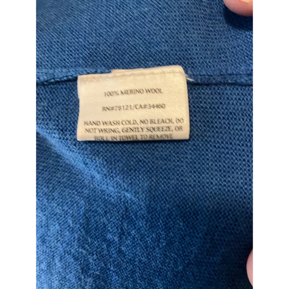 Eileen Fisher Cardigan Set Merino Wool Vest Sweater Light Blue, Size L - Picture 4 of 10
